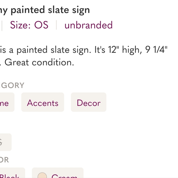 Gently used painted decorative slate sign 12×9 cute decorative heavy - Picture 3 of 3